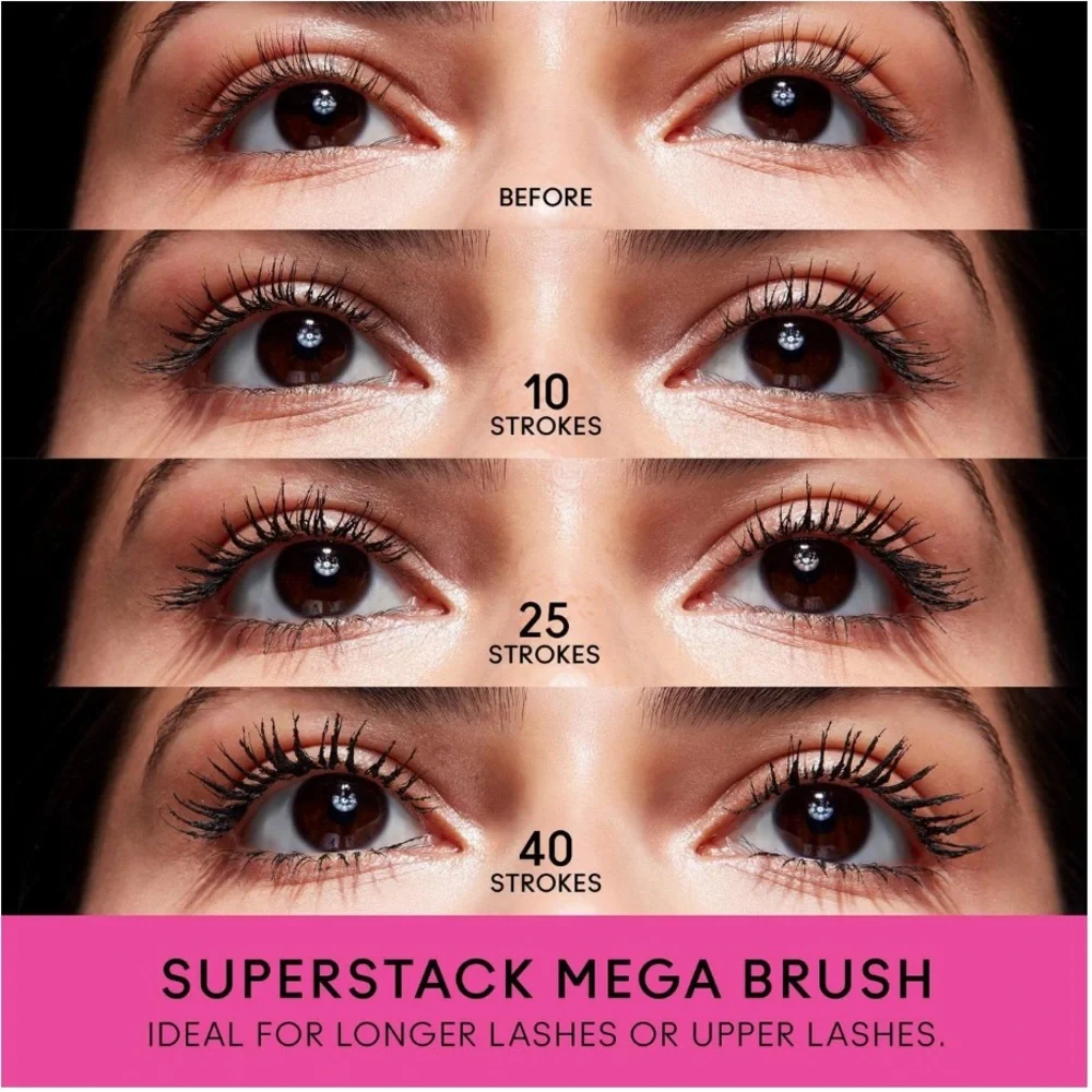 $7❤️‍🔥 MAC MACSTACK Mascara Mega Brush BLACK 👁️ NEW Lenghtening